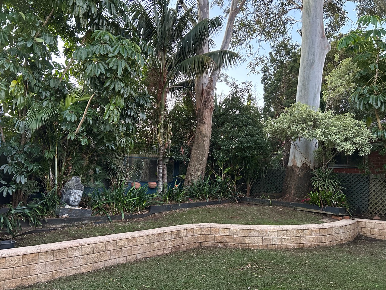 Garden bed after debris removal and a thorough clean-up